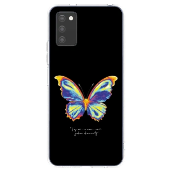 Picasee διαφανής θήκη σιλικόνης Samsung Galaxy A02s A025G - Diamanty Black