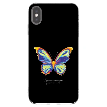 Picasee διαφανής θήκη σιλικόνης Apple iPhone XS Max - Diamanty Black