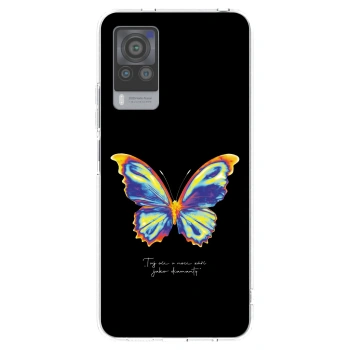 Picasee διαφανής θήκη σιλικόνης Vivo X60 Pro 5G - Diamanty Black