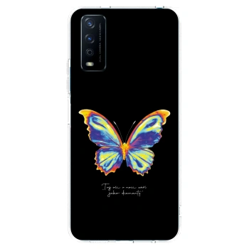 Picasee διαφανής θήκη σιλικόνης Vivo Y11s - Diamanty Black