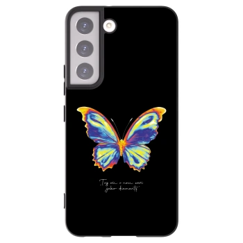 Picasee Μαύρη θήκη σιλικόνης για Samsung Galaxy S22 5G - Diamanty Black