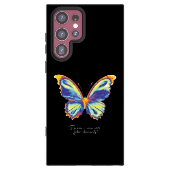 Picasee Μαύρη θήκη σιλικόνης για Samsung Galaxy S22 Ultra 5G - Diamanty Black