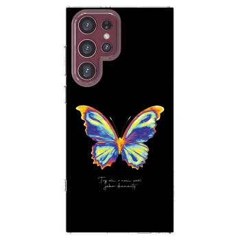 Picasee διαφανής θήκη σιλικόνης Samsung Galaxy S22 Ultra 5G - Diamanty Black