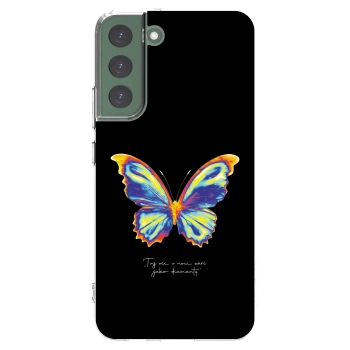 Picasee διαφανής θήκη σιλικόνης Samsung Galaxy S22+ 5G - Diamanty Black