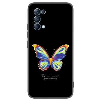 Picasee Μαύρη θήκη σιλικόνης για OPPO Reno 5 5G - Diamanty Black