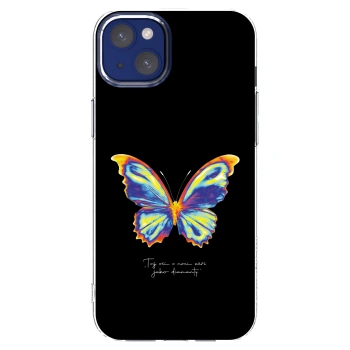 Picasee διαφανής θήκη σιλικόνης Apple iPhone 14 Plus - Diamanty Black