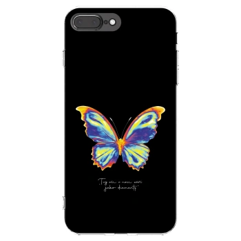 Picasee διαφανής θήκη σιλικόνης Apple iPhone 8 Plus - Diamanty Black