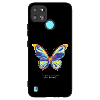 Picasee Μαύρη θήκη σιλικόνης για Realme C21Y - Diamanty Black