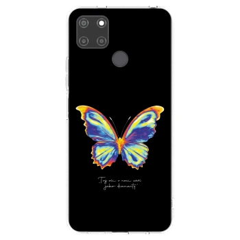 Picasee διαφανής θήκη σιλικόνης Realme C21Y - Diamanty Black