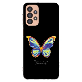 Picasee διαφανής θήκη σιλικόνης Samsung Galaxy A23 A236B 5G - Diamanty Black