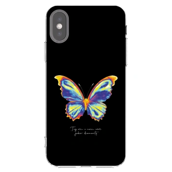 Picasee διαφανής θήκη σιλικόνης Apple iPhone X/XS - Diamanty Black