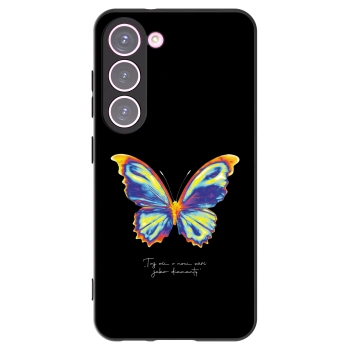 Picasee Μαύρη θήκη σιλικόνης για Samsung Galaxy S23 5G - Diamanty Black