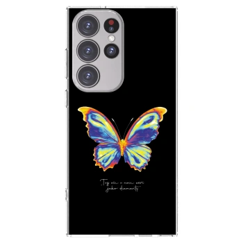 Picasee διαφανής θήκη σιλικόνης Samsung Galaxy S23 Ultra 5G - Diamanty Black