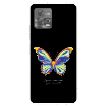 Picasee διαφανής θήκη σιλικόνης Motorola Moto G72 - Diamanty Black