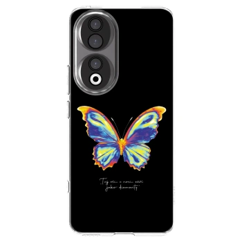 Picasee διαφανής θήκη σιλικόνης Honor 90 5G - Diamanty Black