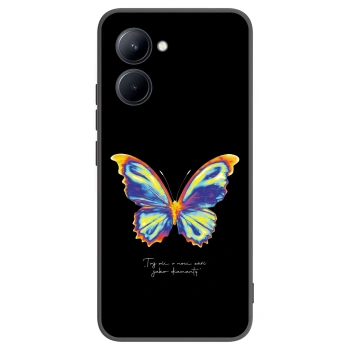 Picasee Μαύρη θήκη σιλικόνης για Realme C33 (2023) - Diamanty Black