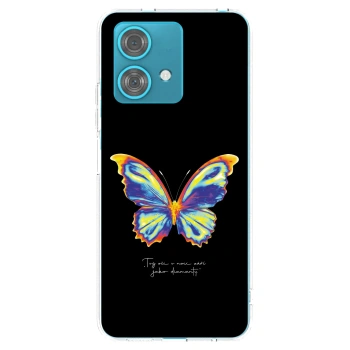 Picasee διαφανής θήκη σιλικόνης Motorola Edge 40 Neo - Diamanty Black