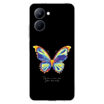 Picasee διαφανής θήκη σιλικόνης Realme C33 (2023) - Diamanty Black