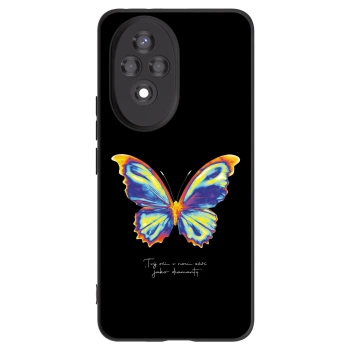 Picasee Μαύρη θήκη σιλικόνης για Honor 200 Pro 5G - Diamanty Black