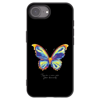 Picasee Μαύρη θήκη σιλικόνης για Apple iPhone 16e - Diamanty Black