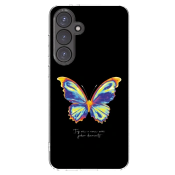 Picasee διαφανής θήκη σιλικόνης Samsung Galaxy S24 FE S721B - Diamanty Black