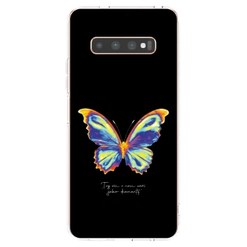 Picasee διαφανής θήκη σιλικόνης Samsung Galaxy S10 Plus G975 - Diamanty Black
