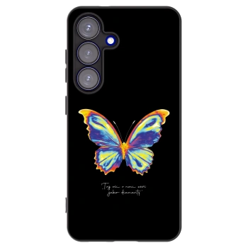 Picasee Μαύρη θήκη σιλικόνης για Samsung Galaxy S25 5G - Diamanty Black