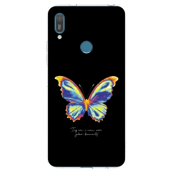 Picasee διαφανής θήκη σιλικόνης Huawei Y7 2019 - Diamanty Black