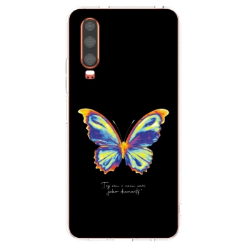 Picasee διαφανής θήκη σιλικόνης Huawei P30 - Diamanty Black