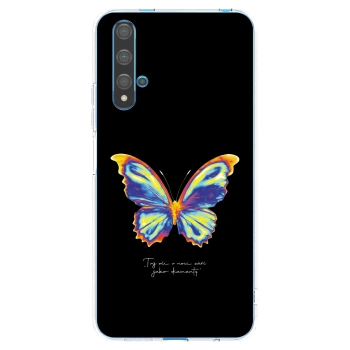 Picasee διαφανής θήκη σιλικόνης Huawei Nova 5T - Diamanty Black