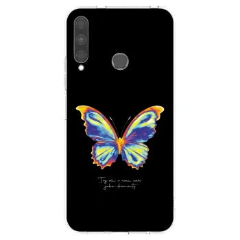 Picasee διαφανής θήκη σιλικόνης Huawei P40 Lite E - Diamanty Black