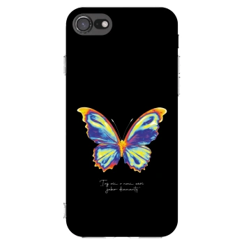 Picasee διαφανής θήκη σιλικόνης Apple iPhone SE 2020 - Diamanty Black