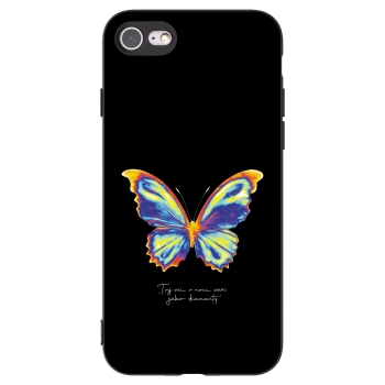 Picasee Μαύρη θήκη σιλικόνης για Apple iPhone SE 2020 - Diamanty Black