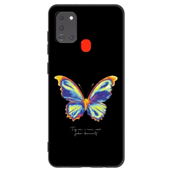 Picasee Μαύρη θήκη σιλικόνης για Samsung Galaxy A21s - Diamanty Black