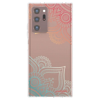 Picasee διαφανής θήκη σιλικόνης Samsung Galaxy Note 20 Ultra - Flowers pattern