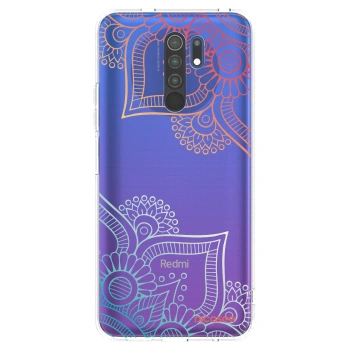 Picasee διαφανής θήκη σιλικόνης Xiaomi Redmi 9 - Flowers pattern