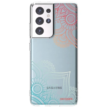 Picasee διαφανής θήκη σιλικόνης Samsung Galaxy S21 Ultra 5G G998B - Flowers pattern