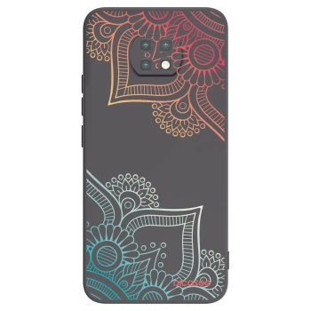 Picasee Μαύρη θήκη σιλικόνης για Xiaomi Redmi Note 9T - Flowers pattern