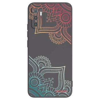 Picasee Μαύρη θήκη σιλικόνης για Xiaomi Poco M3 Pro 5G - Flowers pattern