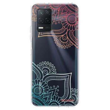 Picasee διαφανής θήκη σιλικόνης Realme 8 5G - Flowers pattern