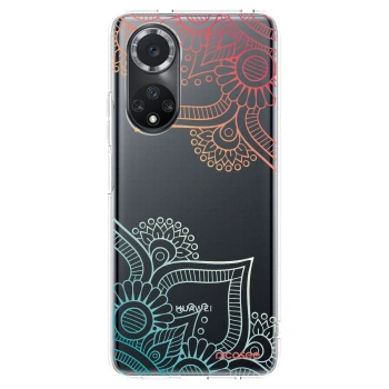 Picasee διαφανής θήκη σιλικόνης Huawei Nova 9 SE - Flowers pattern