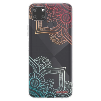 Picasee διαφανής θήκη σιλικόνης Realme C21Y - Flowers pattern