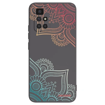 Picasee Μαύρη θήκη σιλικόνης για Xiaomi Redmi 10 (2022) - Flowers pattern