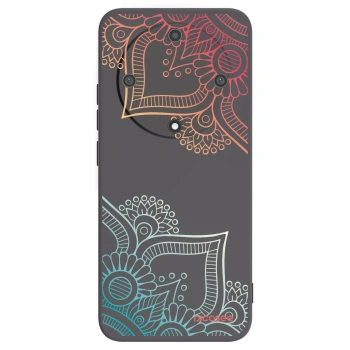 Picasee Μαύρη θήκη σιλικόνης για Honor Magic5 Lite 5G - Flowers pattern