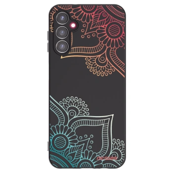 Picasee Μαύρη θήκη σιλικόνης για Samsung Galaxy A14 5G A146P - Flowers pattern