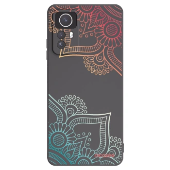 Picasee Μαύρη θήκη σιλικόνης για Xiaomi Redmi Note 12S - Flowers pattern