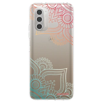 Picasee διαφανής θήκη σιλικόνης Motorola Moto G51 - Flowers pattern