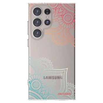 Picasee διαφανής θήκη σιλικόνης Samsung Galaxy S24 Ultra S928B 5G - Flowers pattern