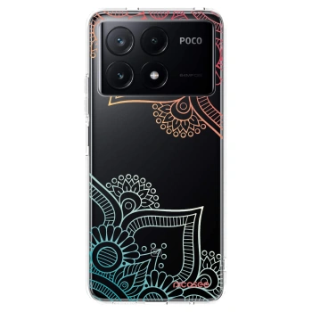 Picasee διαφανής θήκη σιλικόνης Xiaomi Poco X6 Pro - Flowers pattern