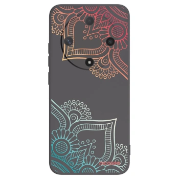 Picasee Μαύρη θήκη σιλικόνης για Honor Magic6 Lite 5G - Flowers pattern